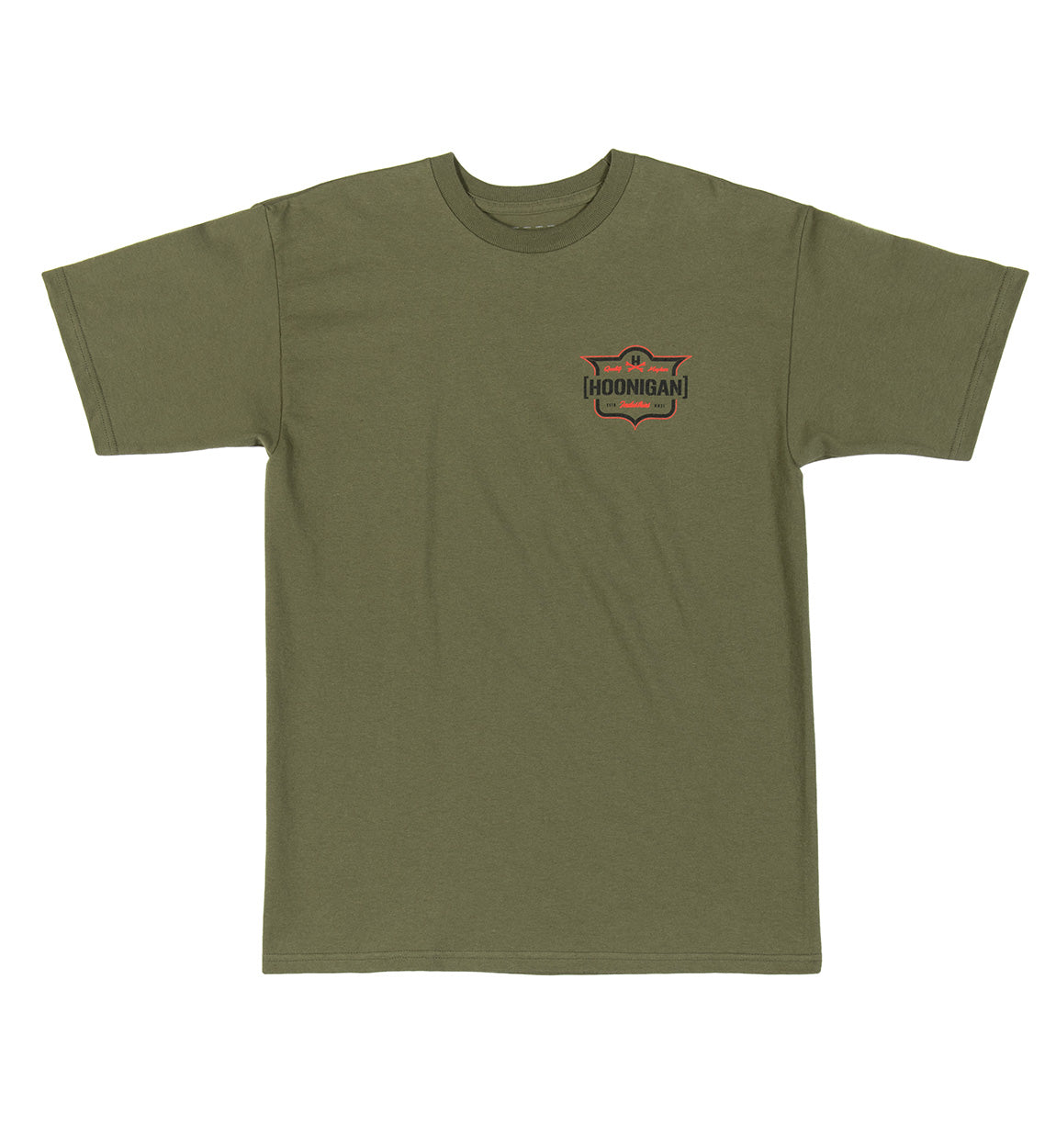 Black Hoonigan EMBLEM short sleeve t-shirt with a bold logo graphic on the chest.