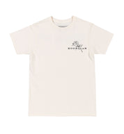 Hoonigan MORTUARY short sleeve beige tee featuring a graphic print on the front.