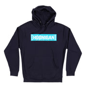Hoonigan CENSOR BAR Pullover Hoodie in navy blue with a large graphic logo on the front.