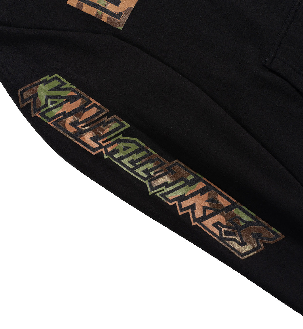 Black pullover hoodie featuring Hoonigan COVERT CBAR KILL ALL TIRES graphic on the front.