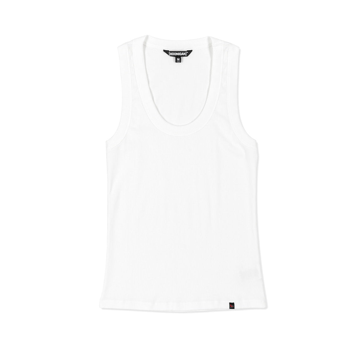 Leah Pruett LP IGNITE white tank top with a bold graphic design and racerback style.