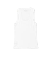 Leah Pruett LP IGNITE white tank top featuring a racerback design and bold graphic logo on the front.
