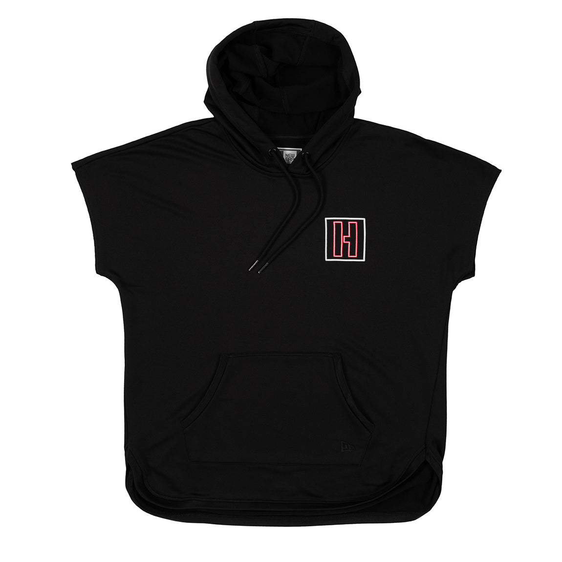 Hoonigan women's Leah Pruett LP ENERGY short sleeve pullover hoodie in black with white graphic design.