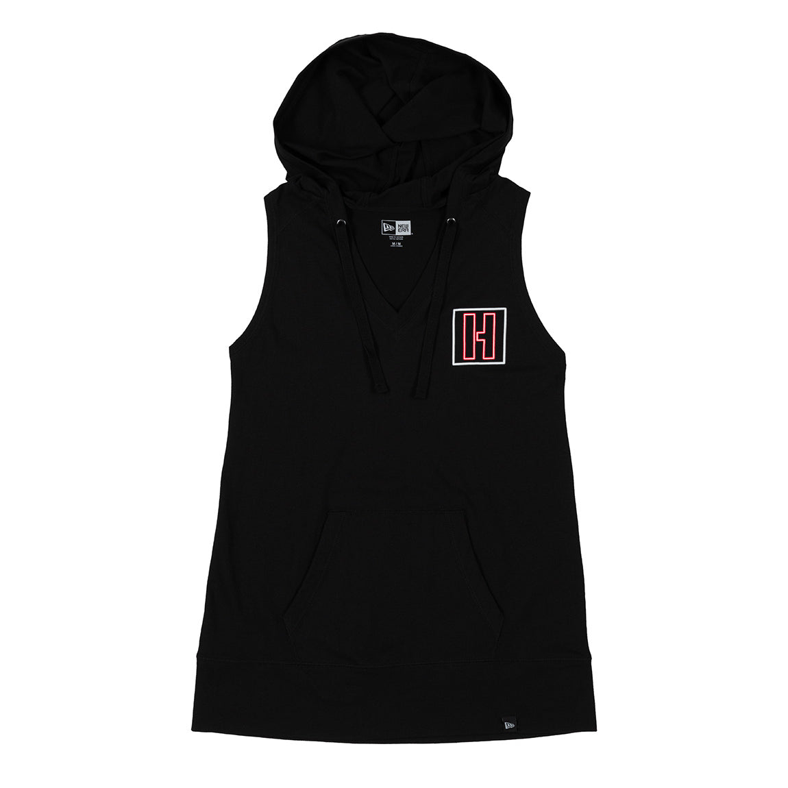 Leah Pruett LP ENERGY women's hooded tank top in black, featuring a sleeveless design and stylish hood.