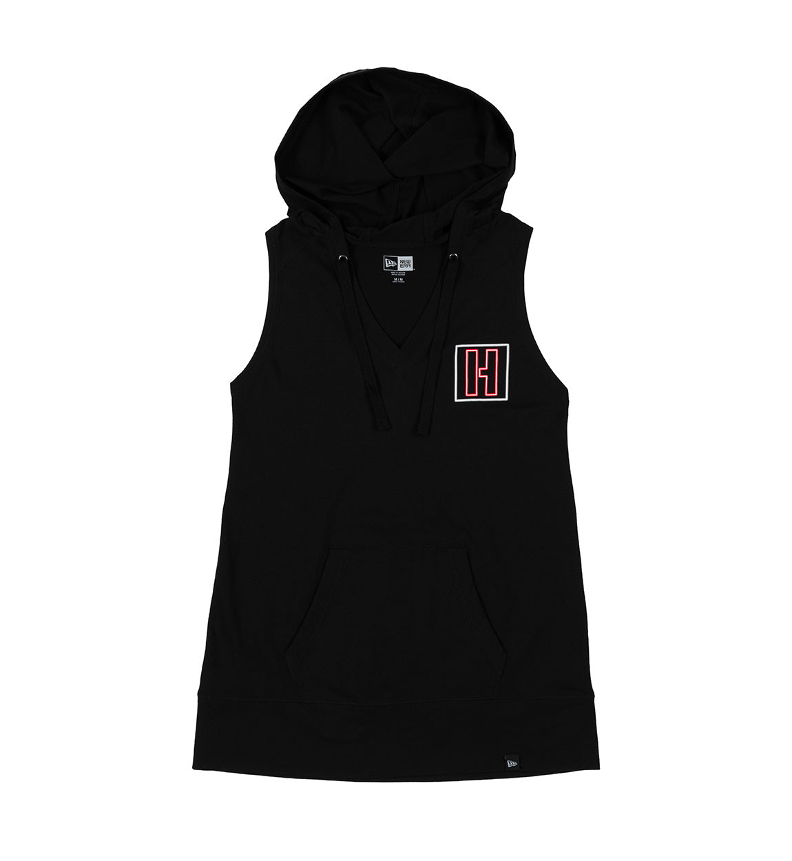 Leah Pruett LP ENERGY women's hooded tank top in black, featuring a sleeveless design and stylish hood.