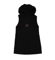 Leah Pruett LP ENERGY Women's black hooded tank top with a stylish design.