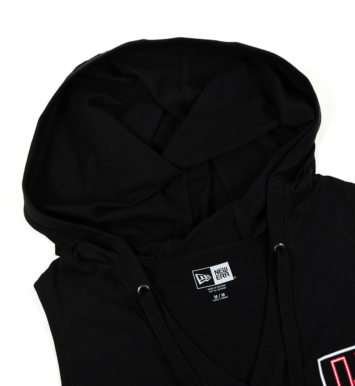 Leah Pruett LP ENERGY Women's Hooded Tank, black with colorful graphic design, showcasing a sleeveless style and hood.